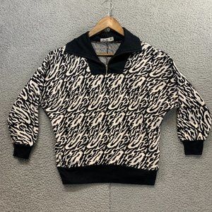 Zebra Pattern Zig Zag Women Sweatshirt. Appox. Small